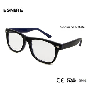 ESNBIE Eyeglasses Woman Frame Handmade Acetate Myopia Glasses Men Prescription Vintage Rivet Eyeglasses Male Nerd Vision Glasses