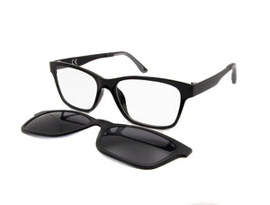 ESNBIE Memory Ultem Montatura per occhiali Nerd con clip magnetica su occhiali da sole polarizzati Lenti Donna Uomo Occhiali miopia