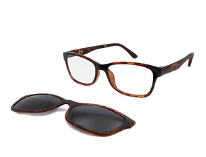 ESNBIE Nerd Glasses Frame Women Men with Clip On Sunglasses Polarized Sun Glasses Lens Driving Glass Ultem Spectacle Frame