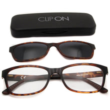 Load image into Gallery viewer, ESNBIE Nerd Glasses Frame Women Men with Clip On Sunglasses Polarized Sun Glasses Lens Driving Glass Ultem Spectacle Frame
