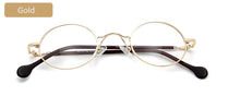 Load image into Gallery viewer, ESNBIE Small Black Circle Glasses Men Metal Round Optical Frame Women Prescription Glasses Oval Shape Spectacle Clear Lens