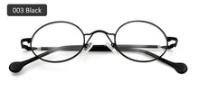 Load image into Gallery viewer, ESNBIE Small Black Circle Glasses Men Metal Round Optical Frame Women Prescription Glasses Oval Shape Spectacle Clear Lens