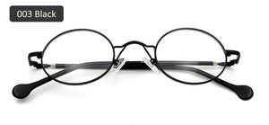 ESNBIE Small Black Circle Glasses Men Metal Round Optical Frame Women Prescription Glasses Oval Shape Spectacle Clear Lens