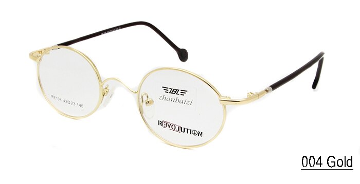 Vintage Japanese Style Titanium Glasses Frames: Round Acetate