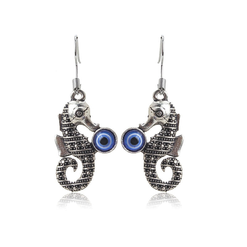 new fashion Brand Trendy Alloy animal Drop Earrings for Women Trendy Blue Color Earrings Birthd Gift
