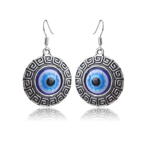 new fashion Brand Trendy Alloy round Drop Earrings for Women Trendy Blue Color Earrings Birthd Gift