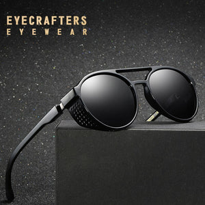 EYECRATFERS Retro Polarized Sunglasses Gothic Steampunk Sunglasses Mens Womens Retro Vintage Shield Eyewear Shades 1