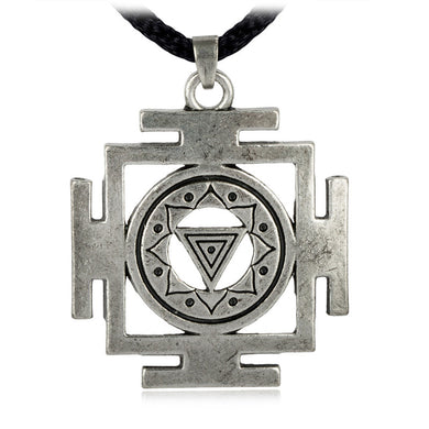 Buddismo Kali Yantra della trasformazione Ciondolo della dea indù Tantrico Yoga Hindi Gioielli Collana di loto 
