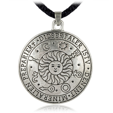 Talismano magico del sole per la collana pendente amuleto di ricchezza, salute e felicità 