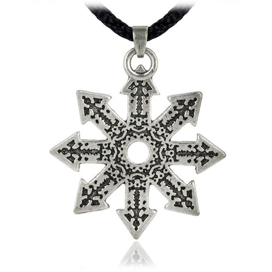 Collana con pendente Chaos Magic Star in peltro per gioielli da uomo 