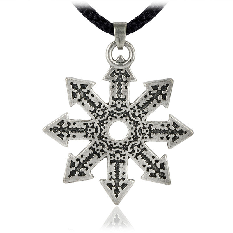 Collana con pendente Chaos Magic Star in peltro per gioielli da uomo 