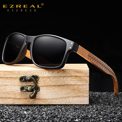 EZREAL Brand Design Occhiali da sole fatti a mano in legno di faggio Occhiali da sole polarizzati da uomo Occhiali da sole da guida per esterni Cerniera rinforzata 