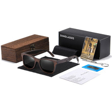 Load image into Gallery viewer, EZREAL Handmade Natural Brown Wooden Sunglasses Women Men Brand Design Vintage Glasses Polarized Lens