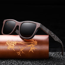 Load image into Gallery viewer, EZREAL Handmade Natural Brown Wooden Sunglasses Women Men Brand Design Vintage Glasses Polarized Lens