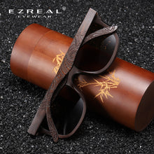 Load image into Gallery viewer, EZREAL Natural Polarized Wooden Sunglasses Men Bamboo Sun Glasses Women Brand Designer Original Wood Glasses With Wooden Box