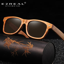 Load image into Gallery viewer, EZREAL Natural Wood Sunglasses Polarized Wooden Sunglasses UV400 Sunglasses  Wooden Sunglasses Brand With Wooden Box