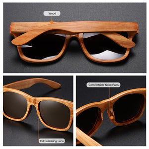 EZREAL Natural Wood Sunglasses Polarized Wooden Sunglasses UV400 Sunglasses  Wooden Sunglasses Brand With Wooden Box