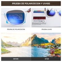 Load image into Gallery viewer, EZREAL Polarized PC Frame With Wooden Legs Sunglasses for Men or Women Color Wooden Temples