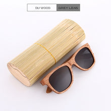 Load image into Gallery viewer, EZREAL Polarized Zebra Wood Sunglasses Men Women Hand Made Vintage Wooden Frame Male Driving Sun Glasses Shades Gafas With Box