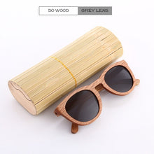 Load image into Gallery viewer, EZREAL Polarized Zebra Wood Sunglasses Men Women Hand Made Vintage Wooden Frame Male Driving Sun Glasses Shades Gafas With Box