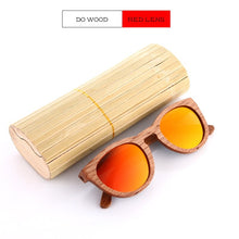 Load image into Gallery viewer, EZREAL Polarized Zebra Wood Sunglasses Men Women Hand Made Vintage Wooden Frame Male Driving Sun Glasses Shades Gafas With Box