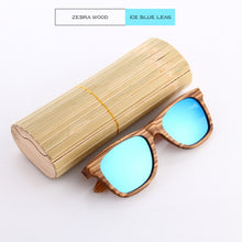 Load image into Gallery viewer, EZREAL Polarized Zebra Wood Sunglasses Men Women Hand Made Vintage Wooden Frame Male Driving Sun Glasses Shades Gafas With Box