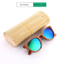 Load image into Gallery viewer, EZREAL Polarized Zebra Wood Sunglasses Men Women Hand Made Vintage Wooden Frame Male Driving Sun Glasses Shades Gafas With Box