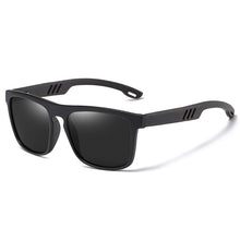 Load image into Gallery viewer, EZREAL Vintage Sports Style Polarized Sunglasses Men Black Driving Square Wooden Shades Sunglass