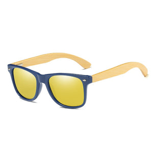 EZREAL Wood Sunglasses Men Women Square Bamboo Women For Polarized Mirror Sun Glasses Oculos de sol Masculino Handmade With case