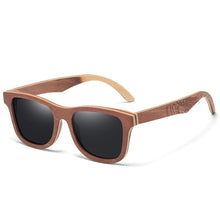 Load image into Gallery viewer, EZREAL Wood Women Sunglasses Men Grade Brand Carved Design Brown Bamboo Frame Polarized Sunglasses Skateboard Wood Eyeglasses