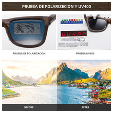 Load image into Gallery viewer, EZREAl   Bamboo Wood Polarized Sunglasses Driving Square Style Sun Glasses Male Goggle UV400 Women Men Brand Designer