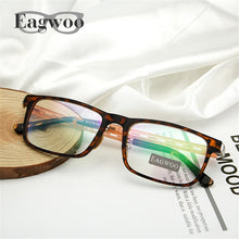 Load image into Gallery viewer, Eagwoo Men Full Rim Eyeglasses Frame Prescription Super Light Optial Frame Wide face Hollow Temple Glasses Spectacle 001E