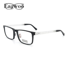 Load image into Gallery viewer, Eagwoo Men Full Rim Eyeglasses Frame Prescription Super Light Optial Frame Wide face Hollow Temple Glasses Spectacle 001E