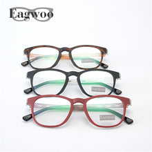 Load image into Gallery viewer, Eagwoo Men Vintage Eyeglasses Frame Prescription Window Hollow Temple Super Light Optical Frame Wide face Glasses Spectacle 001A