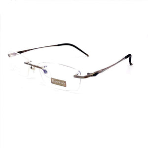 Eagwoo Pure Titanium Eyeglasses Rimless Optical Frame Prescription Spectacle Frameless Glasses For Men Eye glasses Silicon Foot