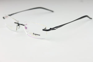 Eagwoo Pure Titanium Eyeglasses Rimless Optical Frame Prescription Spectacle Frameless Glasses For Men Eye glasses Silicon Foot
