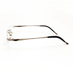 Eagwoo Pure Titanium Eyeglasses Rimless Optical Frame Prescription Spectacle Frameless Glasses For Men Eye glasses Silicon Foot