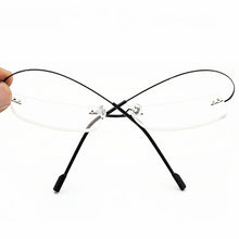Load image into Gallery viewer, Eagwoo Rimelss Stainless Steel Flexible Reading Glasses Eyeglasses Prescription Presbyopic Hyperopia Far-sighted