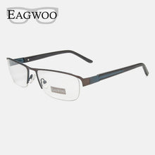 Load image into Gallery viewer, Eagwoo Wide Face Eyeglasses Half Rim Optical Frame Business Eye Glasses Big Spectacle With Spring Temple D9172