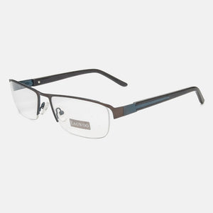 Eagwoo Wide Face Eyeglasses Half Rim Optical Frame Business Eye Glasses Big Spectacle With Spring Temple D9172