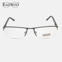 Load image into Gallery viewer, Eagwoo Wide Face Eyeglasses Half Rim Optical Frame Business Eye Glasses Big Spectacle With Spring Temple D9172