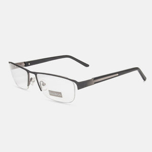 Eagwoo Wide Face Eyeglasses Half Rim Optical Frame Business Eye Glasses Big Spectacle With Spring Temple D9172