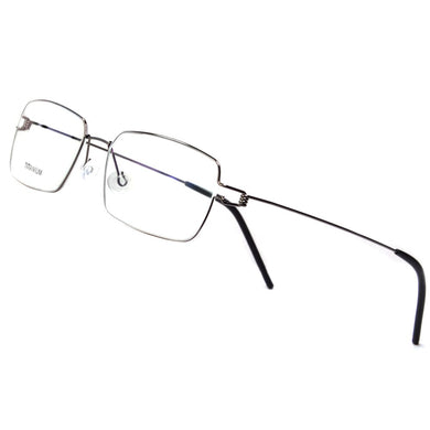 Eareada Titanium Box Square Eyeglasses Frame Men Germany Screwless Ultra Light Full Rim Business Spectacles Prescription Oculus