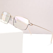 Load image into Gallery viewer, Eareada Titanium Box Square Eyeglasses Frame Men Germany Screwless Ultra Light Full Rim Business Spectacles Prescription Oculus