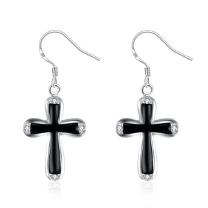 Earring for Cross Zircon Crystal Gold Silver Summer Sandals Elegant Color Barefoot Charm Modern Charm Metal Inlaid zircon