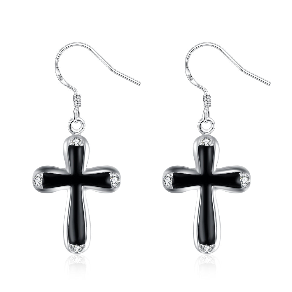 Earring for Cross Zircon Crystal Gold Silver Summer Sandals Elegant Color Barefoot Charm Modern Charm Metal Inlaid zircon