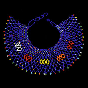 Egyptian Ethnic Bead Bib Collar Neck African Multicolors Beaded Tassel Choker Necklace Statement Maxi Jewelry Tribal Halloween
