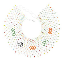 Load image into Gallery viewer, Egyptian Ethnic Bead Bib Collar Neck African Multicolors Beaded Tassel Choker Necklace Statement Maxi Jewelry Tribal Halloween