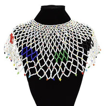Load image into Gallery viewer, Egyptian Ethnic Bead Bib Collar Neck African Multicolors Beaded Tassel Choker Necklace Statement Maxi Jewelry Tribal Halloween