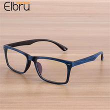 Load image into Gallery viewer, Elbru 2023 Vintage Wooden Pattern Glasses Frame Men Women Retro Optical Eyeglasses Ultralight Clear Len Plain Spectacles